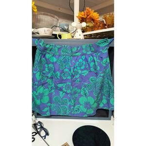 460. Vintage Half Apron Blue Hawaii